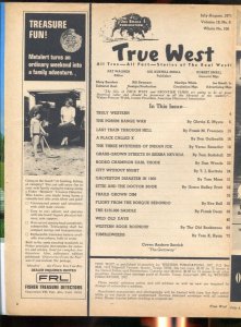 True West 8/1971-range wars-violence-pulp thrills-VG