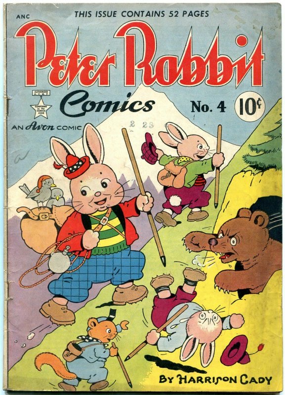 PETER RABBIT #4 1949-FUNNY ANIMAL-HARRISON CADY ART ISS VG/FN