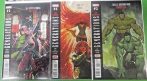 Marvel Generations #1's Run 10 One Shot Comics Spiders Marvels Bravest Hulk Iron