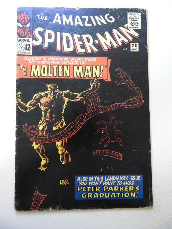 The Amazing Spider-Man #28 1st App of Molten Man! GD/VG Cond See desc
