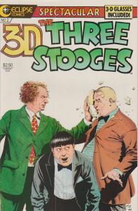 3-D - THE THREE STOOGES #2 - 3-D COMIC FROM ECLIPSE