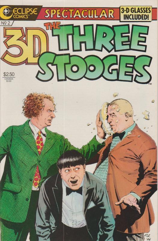 3-D - THE THREE STOOGES #2 - 3-D COMIC FROM ECLIPSE