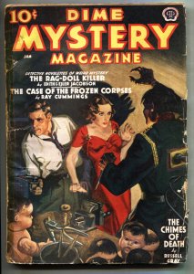 DIME MYSTERY 1/1939-weird menace pulp magazine-Rare