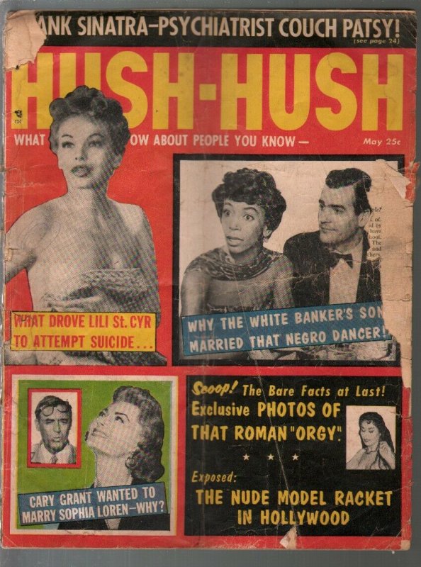 Hush-Hush 5/1959-Lili St Cyr suicide attempt-Sophia Loren-Sinatra-P