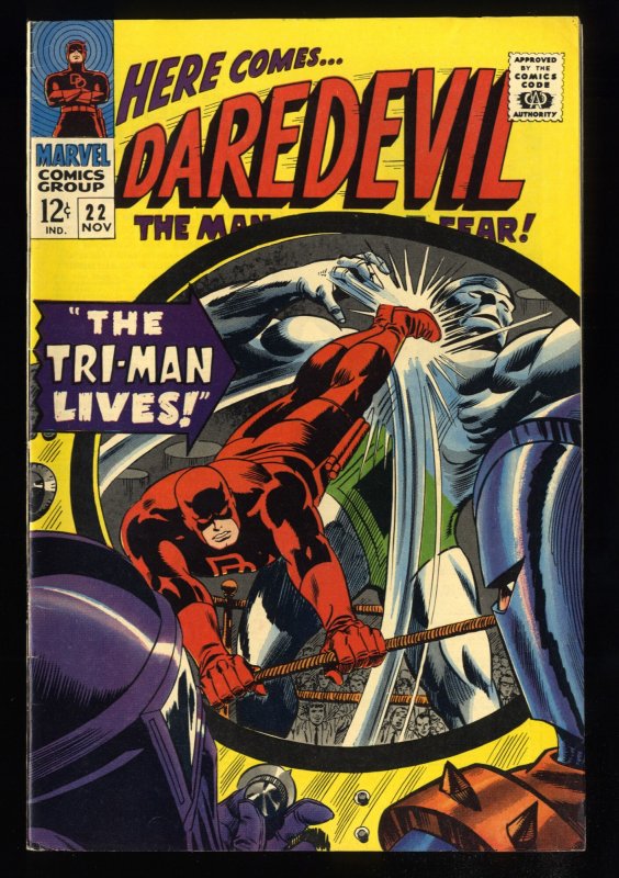 Daredevil #22 VF+ 8.5 White Pages
