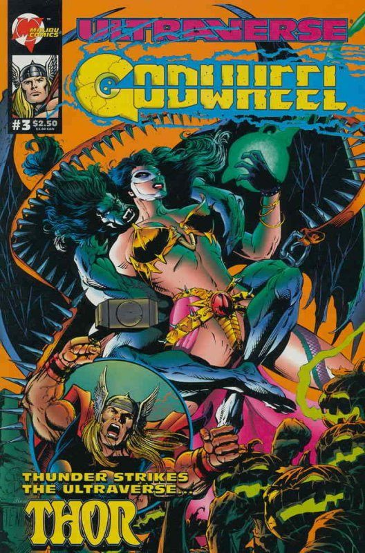 Godwheel #3 VF/NM; Malibu | save on shipping - details inside