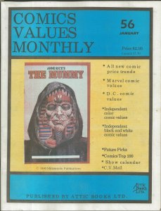 Comic Values Monthly #56 ORIGINAL Vintage 1990 Anne Rice Mummy