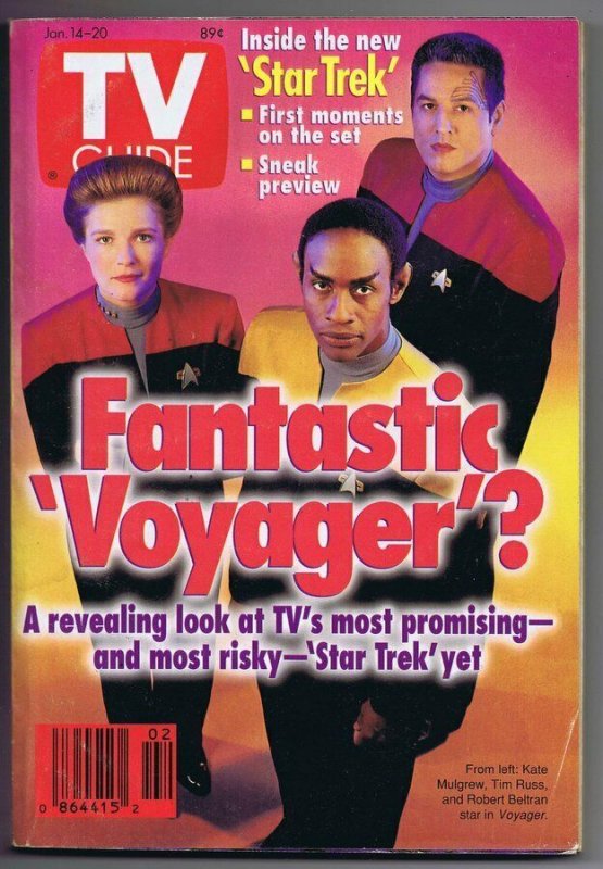 ORIGINAL Vintage TV Guide January 14, 1995 No Label Star Trek Voyager 