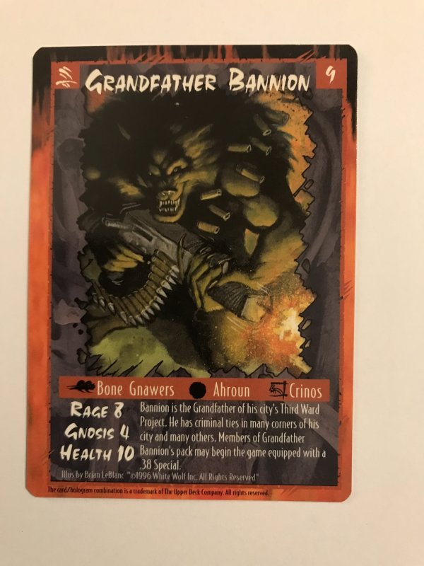 GRANDFATHER BANNION : RAGE LEGACY of TRIBES Character CCG Card; White Wolf TCG