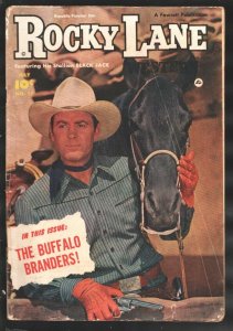 Rocky Lane Western #27-1952-Fawcett-Rocky & Black Jack movie photo cover-Rid...