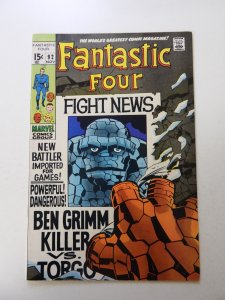 Fantastic Four #92 (1969) VF condition stamp front cover