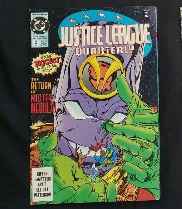 JUSTICE LEAGUE 3PC (FN/VF) QUARTERLY ISSUES #2-4, RETURN OF MISTER NEBULA 1991