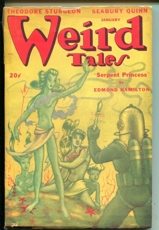 WEIRD TALES 01/1948-PULP HORROR-WEIRD MENACE-STURGEON-QUINN-HAMILTON-good/vg