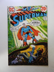 Superman #257 (1972) FN+ condition stains back cover