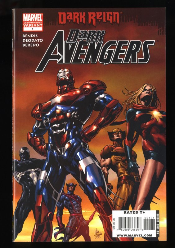 Dark Avengers #1 NM- 9.2 2nd Print 1st Appearance Iron Patriot!