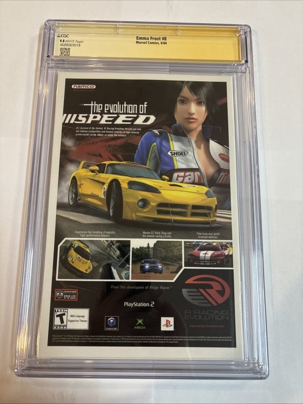 Emma Frost (2004) # 8 (CGC 9.8 SS) Signed Greg Horn * Marvel Comics