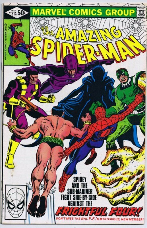 Amazing Spider-Man #214 ORIGINAL Vintage 1980 Marvel Comics Frightful Four