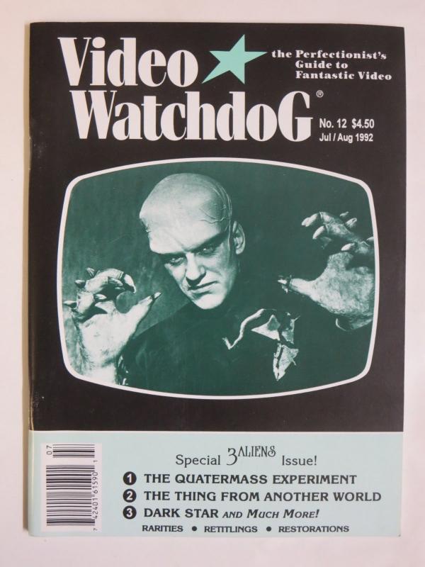 Video Watchdog Magazine #12 July August 1992 Quatermass Dark Star Thing Another+