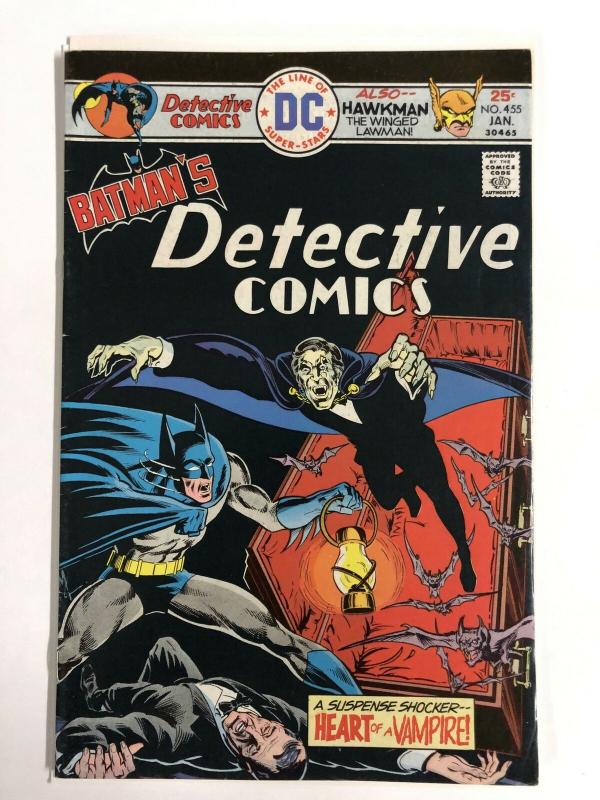 DETECTIVE 455 FINE PLUS  January 1976 COMICS BOOK