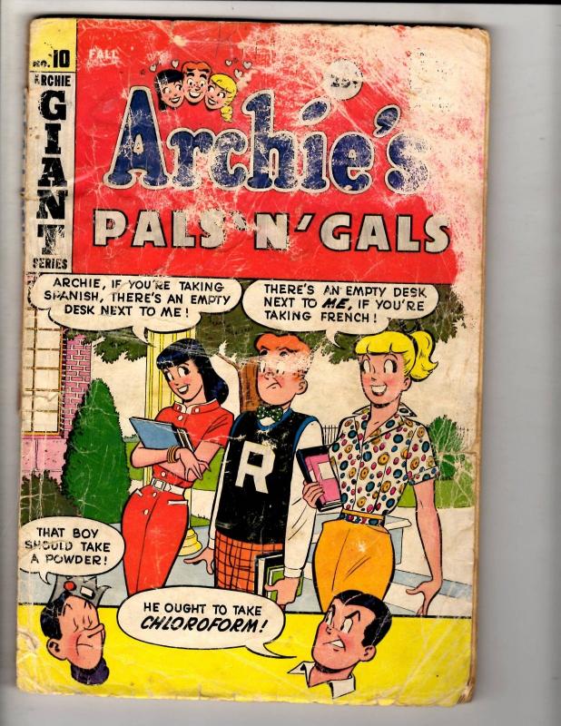 Lot Of 6 Archie Comic Books Pals & Gals # 10 Giant 15 Giant 189 190 209 213 J305