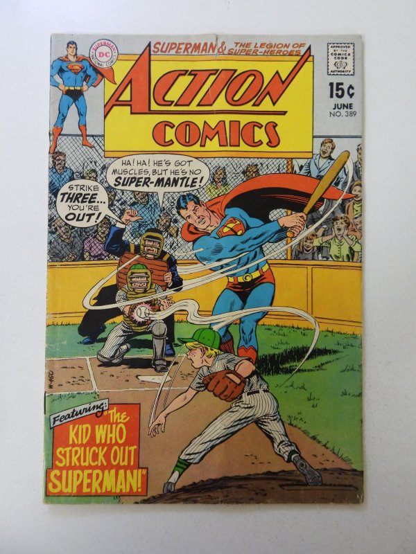 Action Comics #389 (1970) VG condition rusty staples