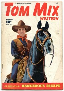 TOM MIX WESTERN #26 ON HIS HORSE TONY  PHOTO COVER 1950 G/VG