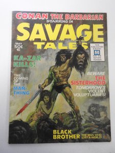 Savage Tales #1 (1971) VG+ Condition 1/2 in spine split