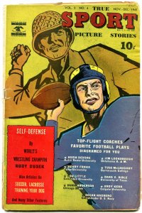 True Sport Picture Stories Vol 3 #4 1945- Alonzo Stagg- Rudy Dusek FAIR