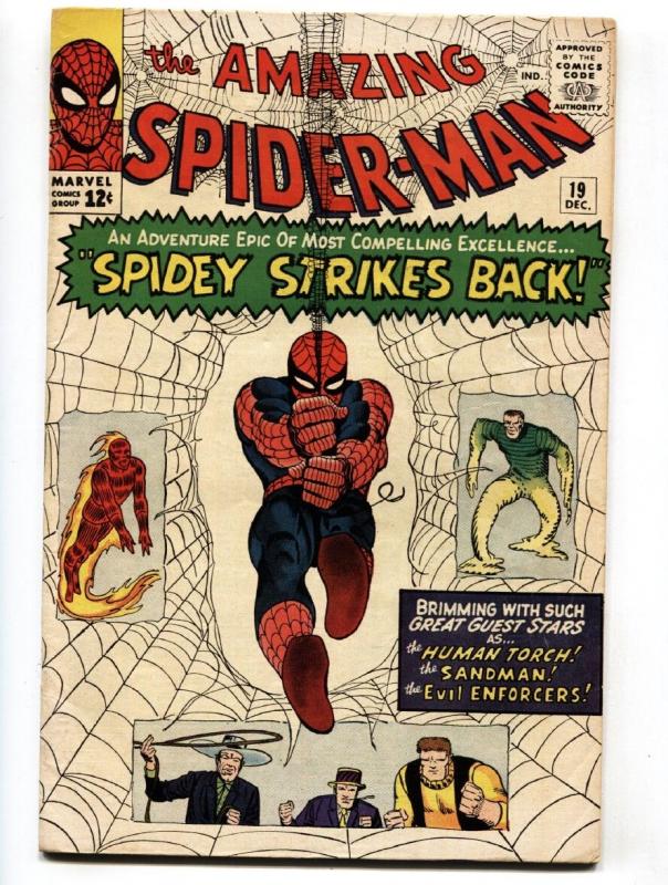 AMAZING SPIDERMAN #19-comic book-1964-MARVEL-STEVE DITKO ART-FN-