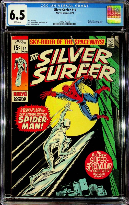 The Silver Surfer #14 (1970) - CGC 6.5 - Cert #2026179006