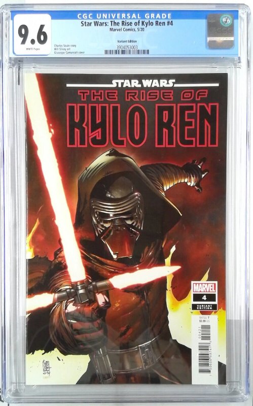 STAR WARS THE RISE OF KYLO REN 4 CAMUNCOLI 1:25 VARIANT CGC 9.6 (SLAB GRADE) 