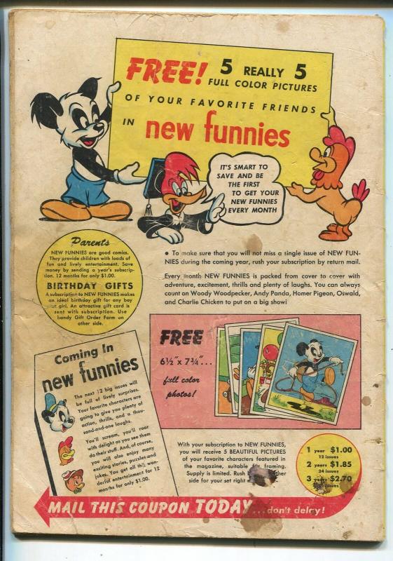 New Funnies #152 1949-Dell-golf cover & story-Woody Woodpecker-Andy Panda-FR