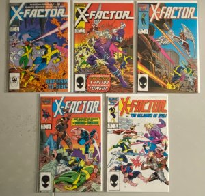 X-Factor lot #1-5 Direct Marvel 1st Series (6.0 FN) 5 different books (1986)