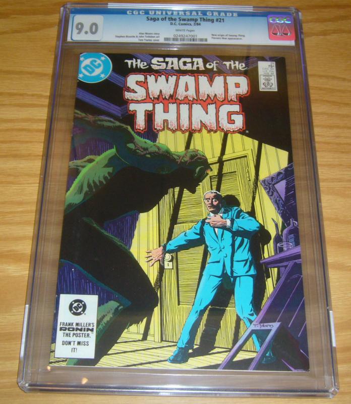 Saga of the Swamp Thing #21 CGC 9.0 new origin - alan moore - stephen bissette