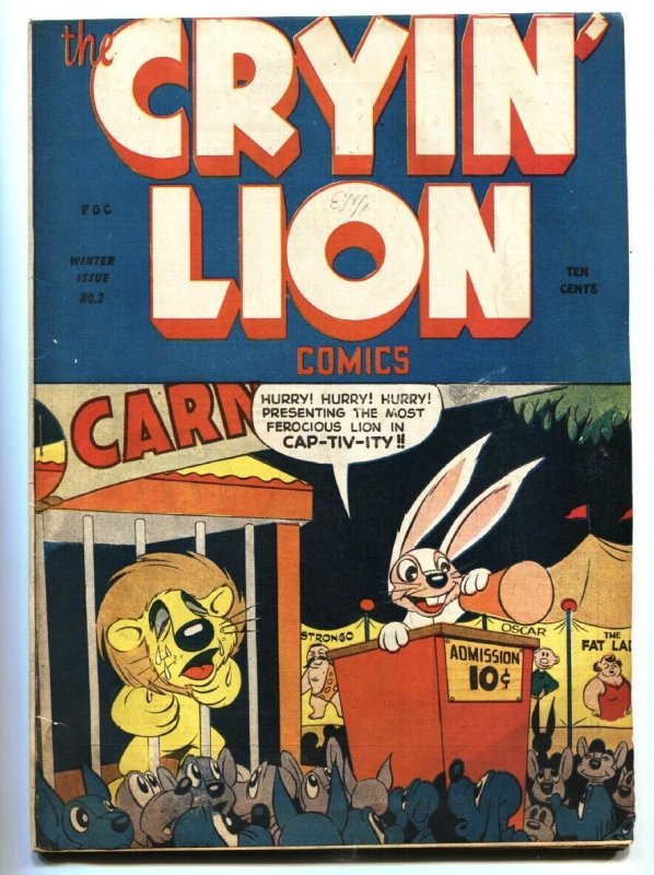 The Cryin' Lion #2 1944- Funny Animals- HITLER APPEARANCE