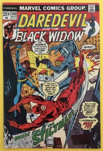 DAREDEVIL 102 BLACK WIDOW STILT-MAN MARVEL 1973