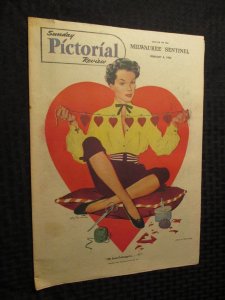 1953 SUNDAY PICTORIAL REVIEW Feb. 8th VG/FN Fritz Willis Milwaukee Sentinel