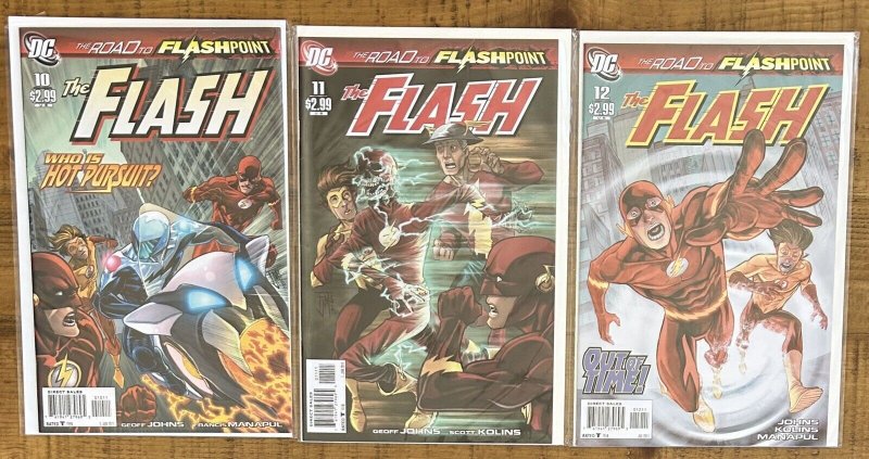 Flash #10,11,12 The Road To Flashpoint DC 2011 Johns Manapul NM