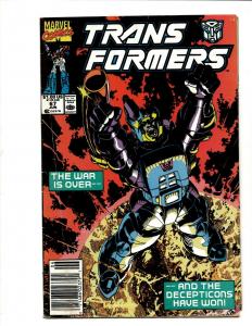 Transformers # 67 VG/FN Marvel Comic Book Megatron Optimus Prime Bumblebee J371