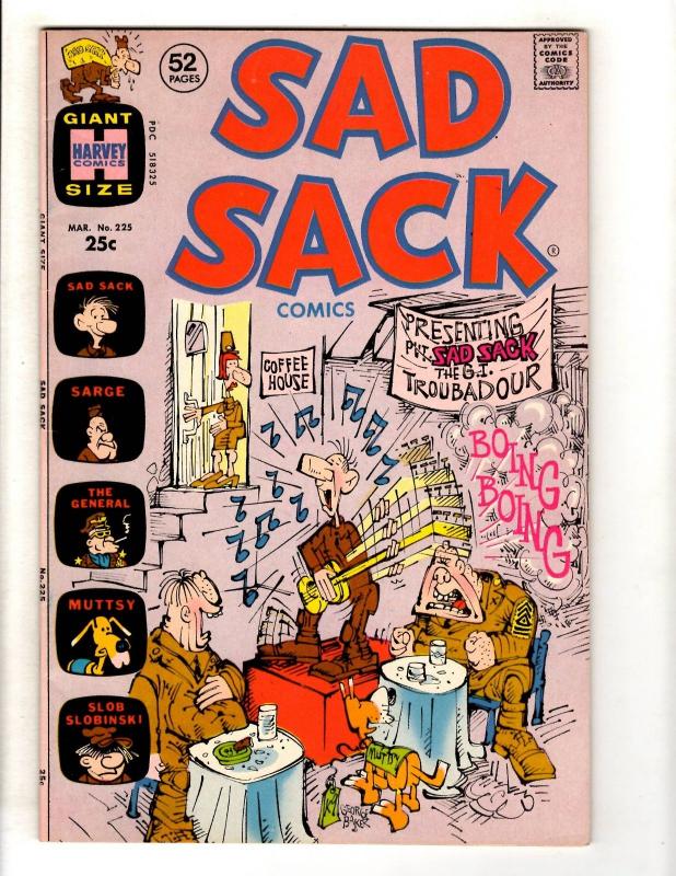 Lot Of 7 Sad Sack Harvey Comic Books # 173 193 203 209 214 225 238 Army JL40