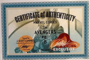 ?~MARVEL~AVENGERS #8~?MARY JANE as THOR?~J.SCOTT CAMPBELL EXCL~ RED SIGNED~?