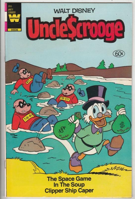 Uncle Scrooge, Walt Disney, Whitman Variant #205 (Aug-83) VF/NM High-Grade Un...