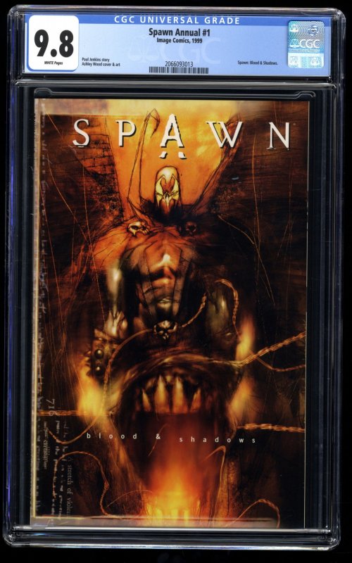 Spawn Annual (1999) #1 CGC NM/M 9.8 White Pages Blood & Shadows!