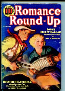 ROMANCE ROUND-UP 09/1936-1ST ISSUE-QUEEN OF THE LOBOS-vf minus