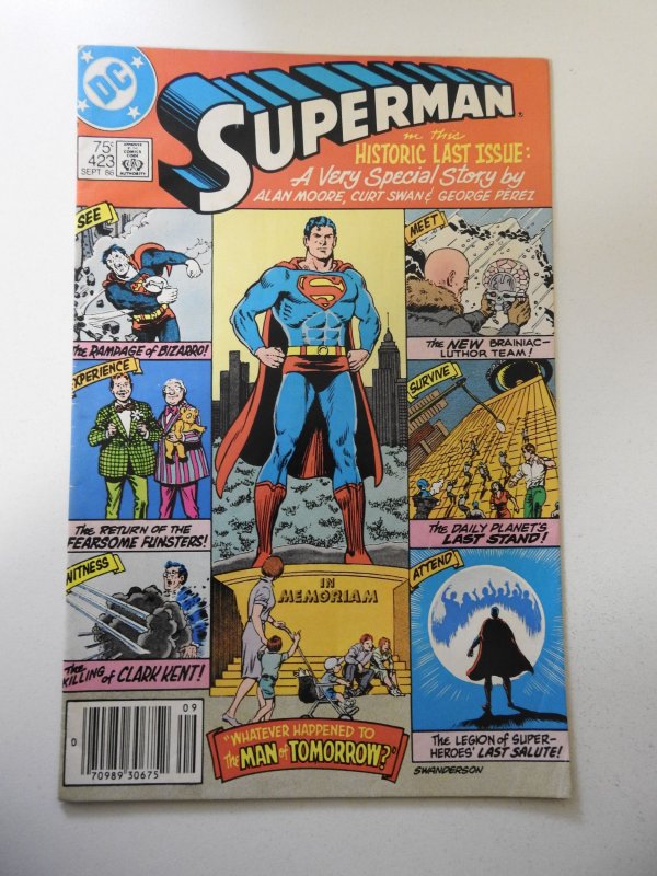 Superman #423 (1986) FN+ Condition