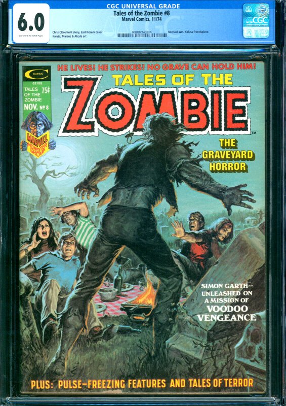 Tales of Zombie #8 Marvel Comics 1974 CGC 6.0