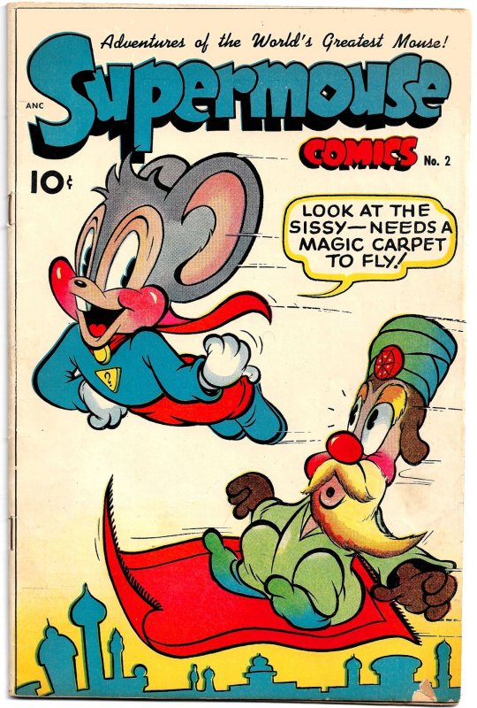 SUPERMOUSE #2 (Feb '49) 5.5 FN- You Won't Find a Nicer Copy! 3 FRAZETTA illos!