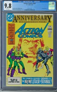 Action Comics # 544 CGC 9.8 1st Lex Luthor Battle Armor & New Brainiac