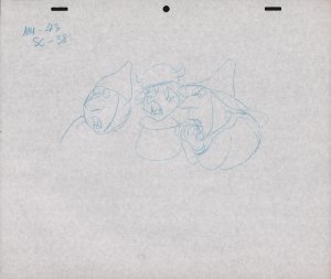 Widgets From He-Man Pencil Animation Art - Scared/Shocked - 43 - SC-38