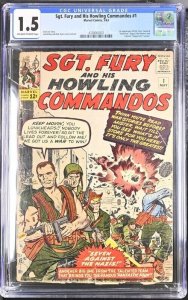 SGT FURY AND HIS HOWLING COMMANDOS #1 CGC 1.5 1ST SGT FURY DUM DUM DUGAN HOWLERS